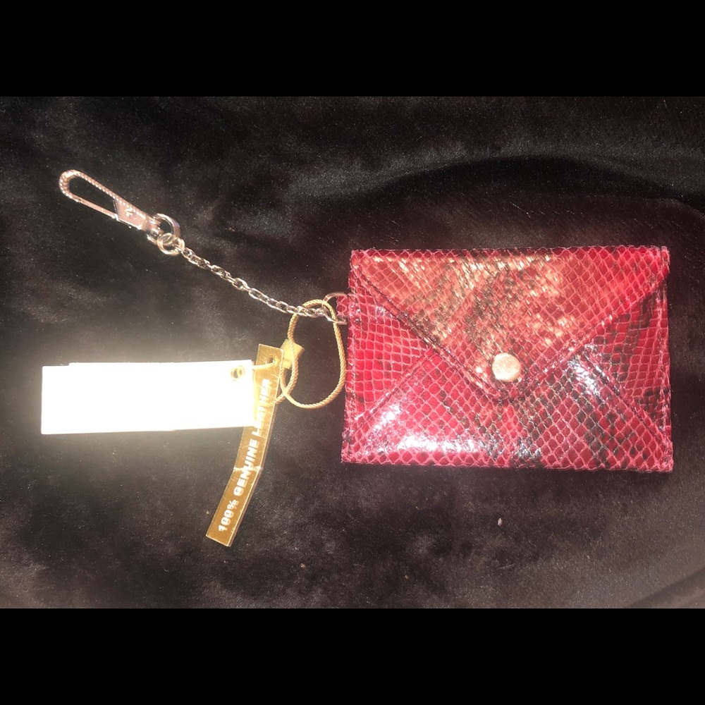 Amiee Kestenberg small red reptile card case